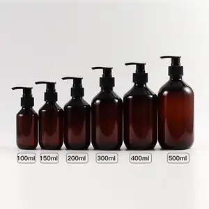 Neu loadbare grün braune Shampooflaschen, Pumpenbehälter, Plastik-Flüssigkeits-Shampoo-Gelflaschen, Heimatbad, 100-500 ml 10 Hauptverkaufs Jelly Pot - №9
