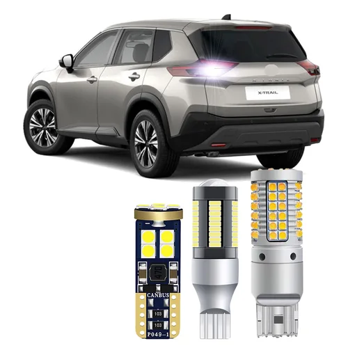 Imagen 1 del producto Para Nissan x-trail XTrail 2021 2022 2023 2024 bombillas LED señal de giro trasera bombillas de luz de matrícula de marcha atrás Canbus