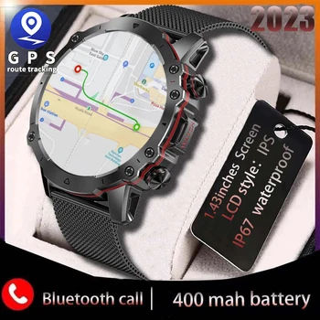 2023 GPS Exercise Sports Track Smart Watch Men's Android IOS Fitness Watches Ip67 Waterproof AI Voice Bluetooth Call Smart Watch