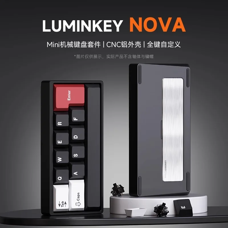 

Luminkey Nova Mechanical Keyboard Kit Wired Aluminium Alloy Mini Keyboard Custom Mini Keyboard Kits Support Vial PC Accessories