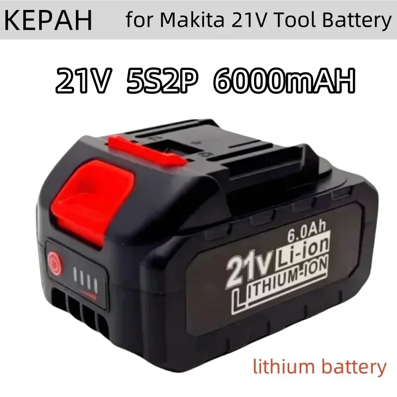 for Makita 5S2P18V tool Battery 18650 lithium battery can charge 6000mAh battery with high current and high discharge.+Charger.