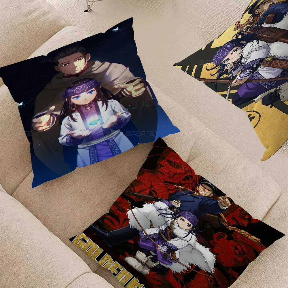 Golden Kamuy 2nd Season Personalized Picture Text Home Decorative Pillows Household Gifts 45x45cm