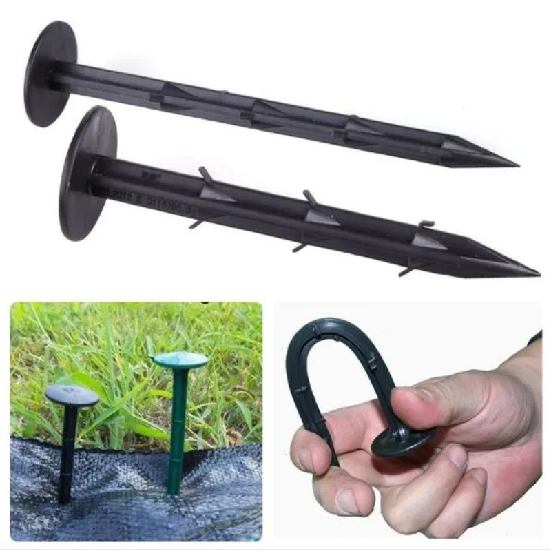 Ground Nail Film Fixed Garden Pegs Greenhouse Film Weed Prevention Ground Cloth Sunshade Fly Net Plastic Fixed Pegs