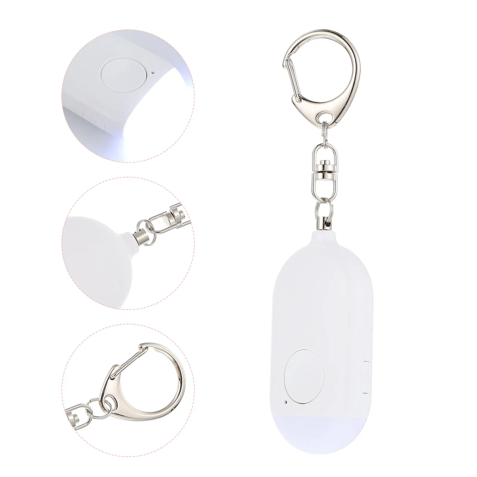 1Set Loud 130Db Personal Alarm for Women Portable Keychain Mini Alarm Rechargeable Outdoor Safety Alert for Elderly