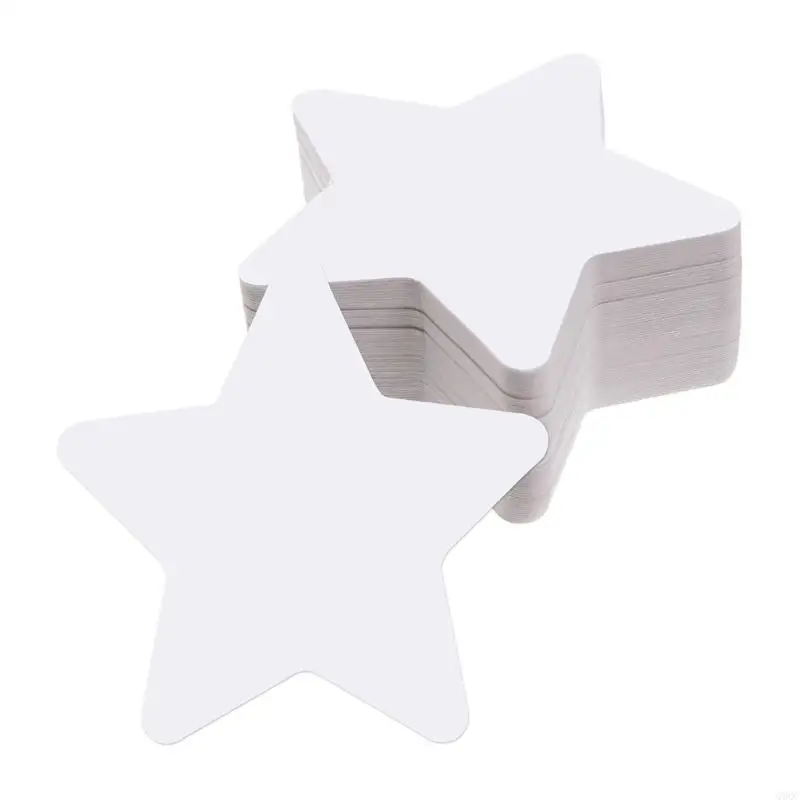 

100Pcs White Star Paper Cutouts for Classroom Bulletin Board Decoration 3.5Inch