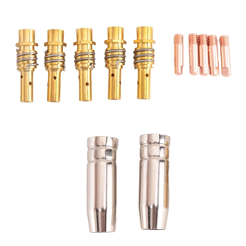 

Nozzles Contact Tips Holders Welding Parts Set Mig Welder Consumable Accessory Fit For 15AK Torch Welding Machine