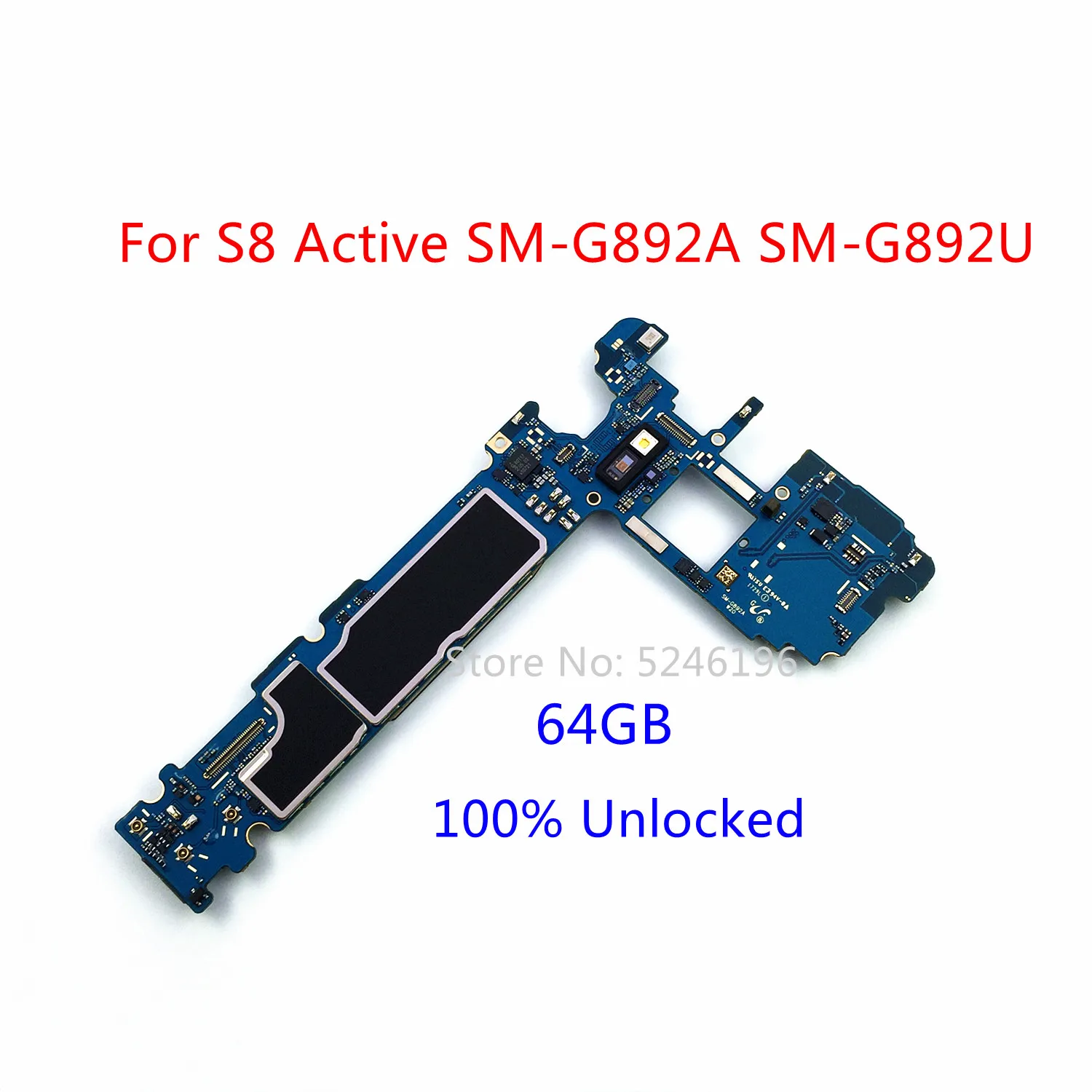 1pcs 100% Unlocked Motherboard Three Defense Machine For Samsung Galaxy S8 Active SM-G892A S8 Active SM-G892U 64GB Replace Part