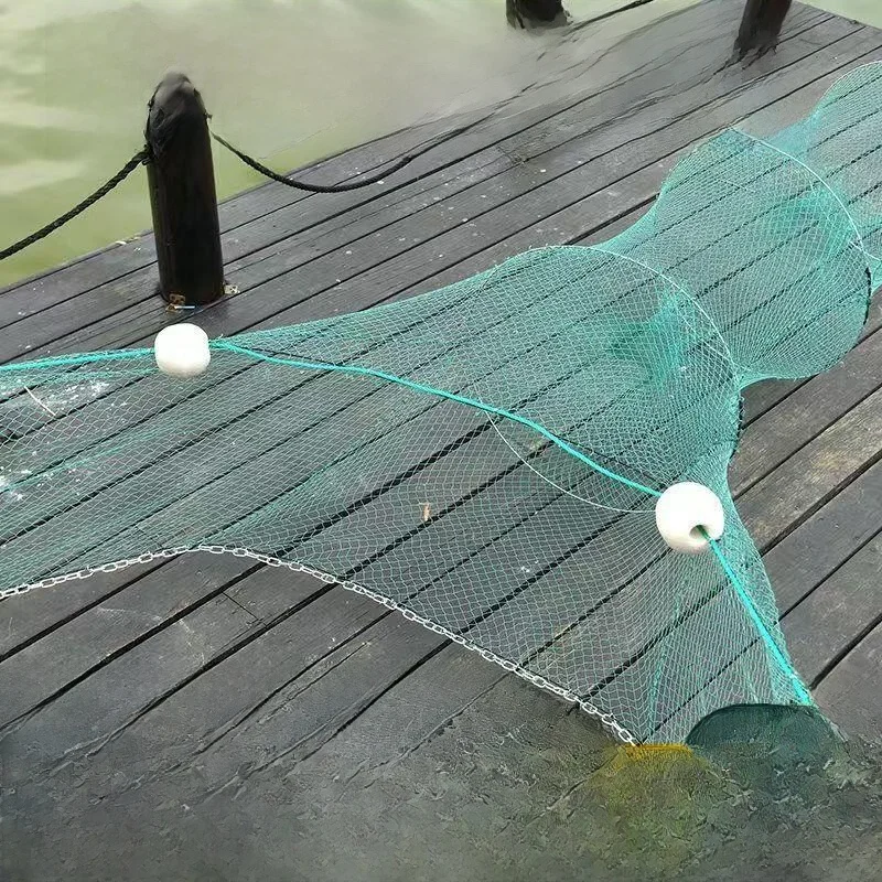 large-mouth-fishing-net-shark-cage-eight-character-drag-net-sleeve-shrimp-cage-stacked-net-fishing-gear-for-catching-fish