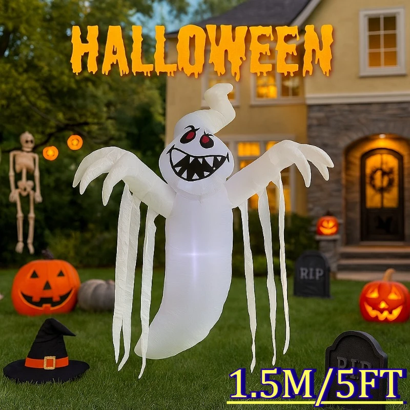 5ft brinquedos infláveis halloween fantasma pátio prop embutido luzes led ornamento caminho ao ar livre pátio decoração explodir modelo