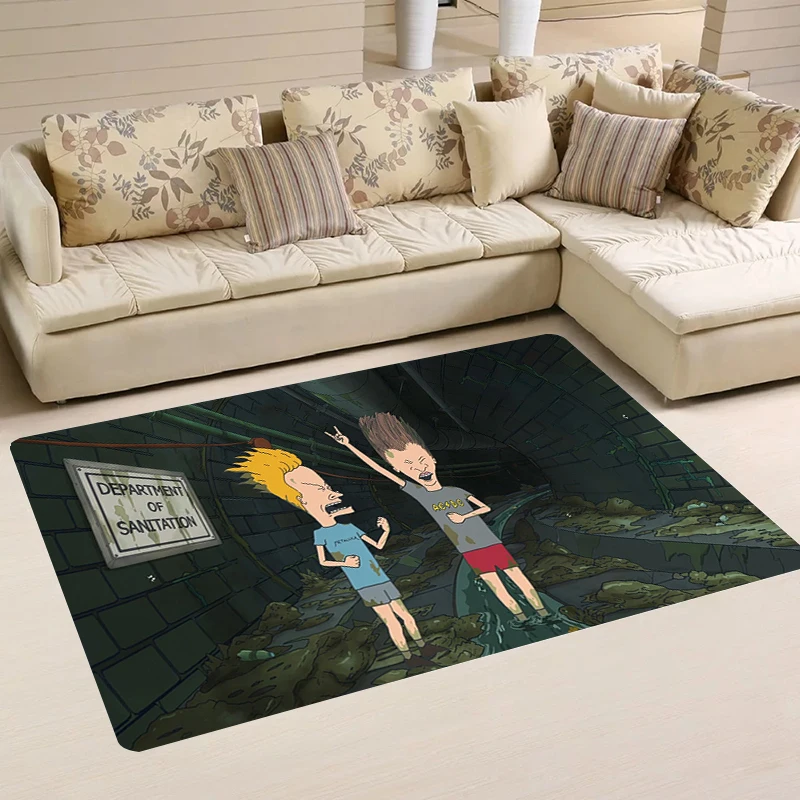 Carpets Funny B-Beavis and Butt Head Kitchen Rug Foot Mat Aesthetic Room Decoration Carpet Entrance of House Home Rugs Balcony