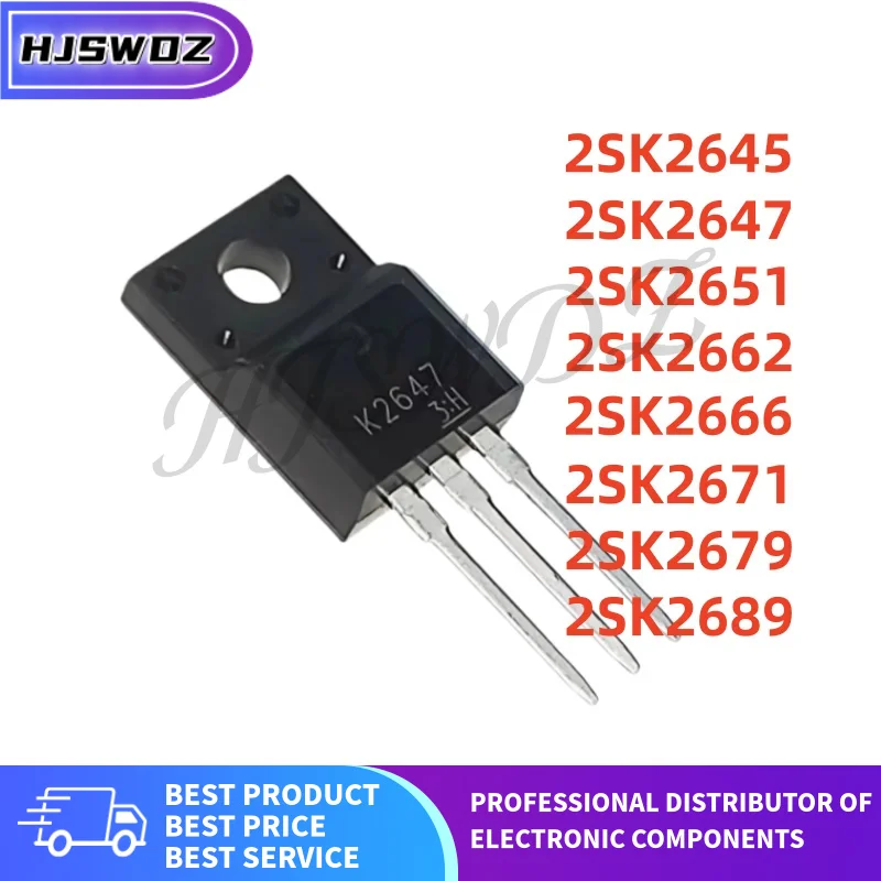 10Pcs K2647 K2651 K2662 K2666 K2671 K2679 K2689 K2645 2SK2647 2SK2651 2SK2662 2SK2666 2SK2645 2SK2671 2SK2679 2SK2689 TO-220F