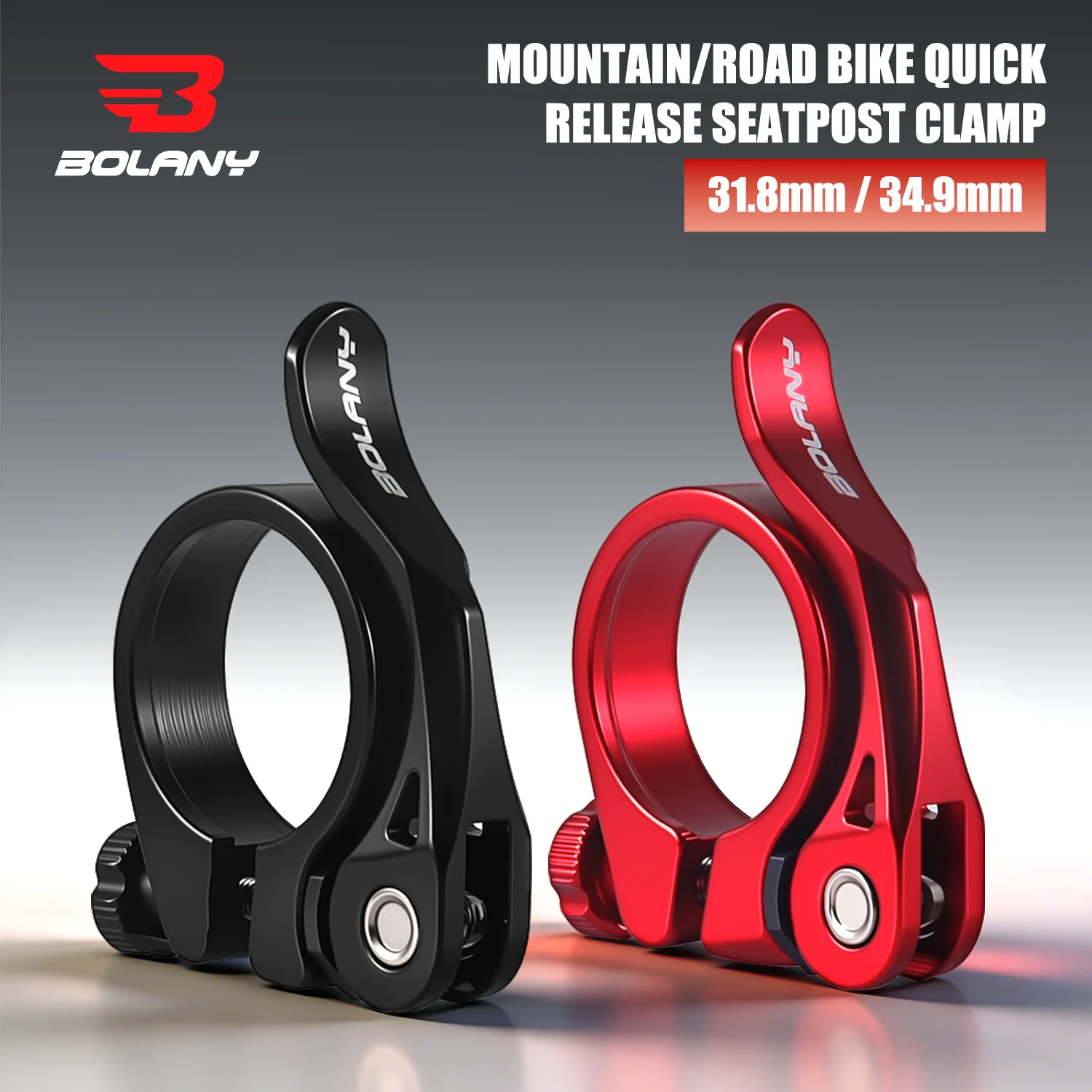 BOLANY Bike Seat Post Clamp MTB Quick Release Seatpost Clamp Aluminum Alloy Bicycle Seatpost 31.8mm 34.9mm Cycling Accessories