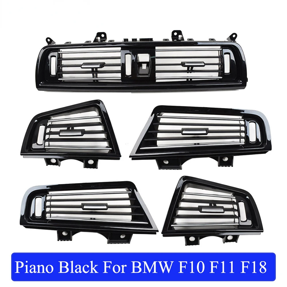 Piano Black Dash Air Conditioner Grille Outlet Cover AC Vent Panel Replacement For BMW 5 Series F10 F11 F18 520 523 525 528 535