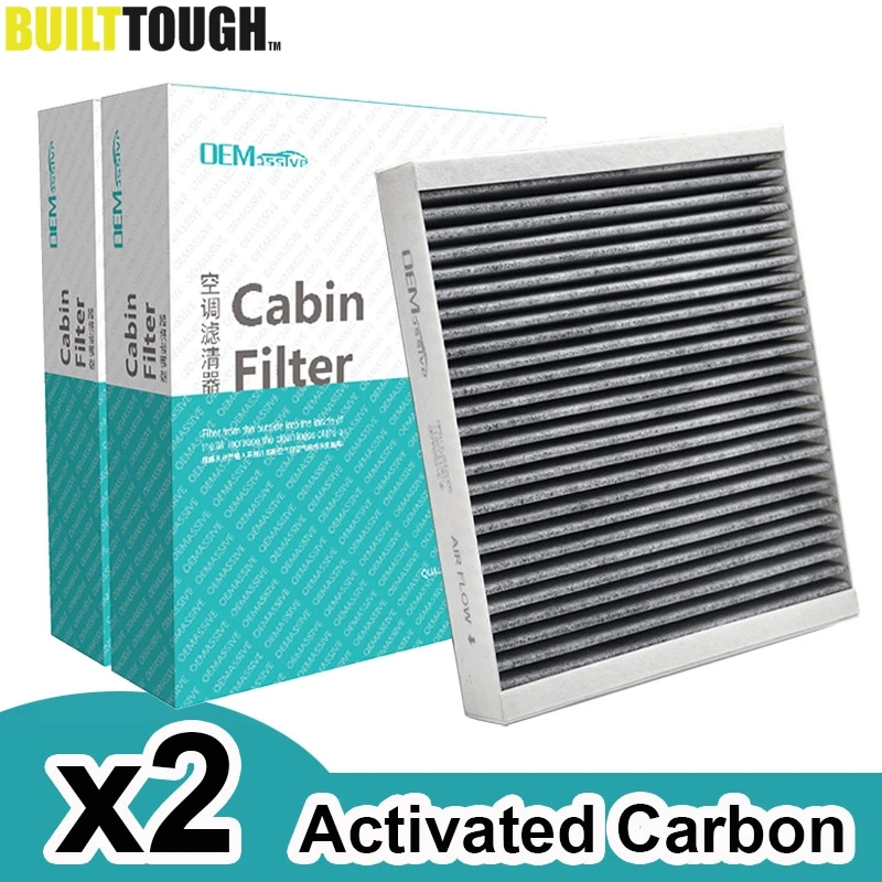 2x Car Pollen Cabin Filter Activated Carbon For Buick LaCrosse Regal Verano Encore Chevy Malibu Trax 13271190 13271191 52420930