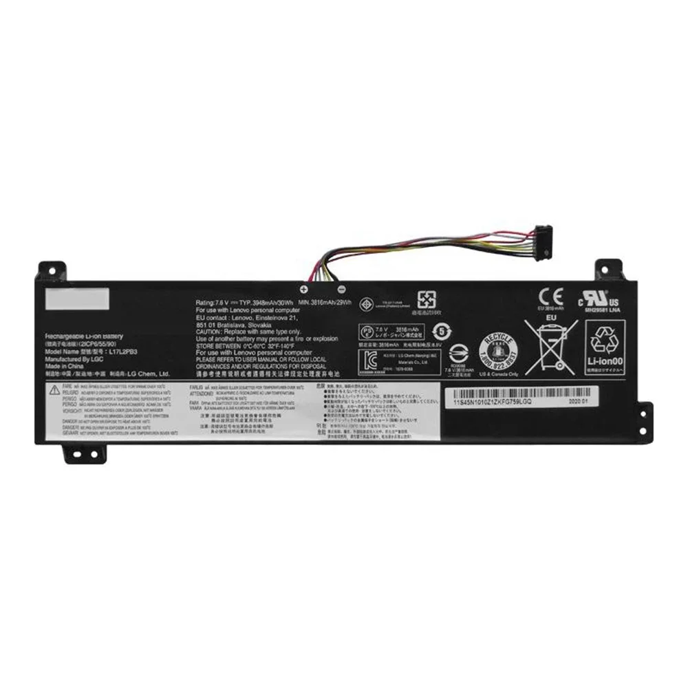 Imagem -05 - Bateria Original do Portátil para Lenovo Brand Novidades L17l2pb3 7.6v 30wh V13015ikb V130-15igm L17c2pb3 L17m2pb3