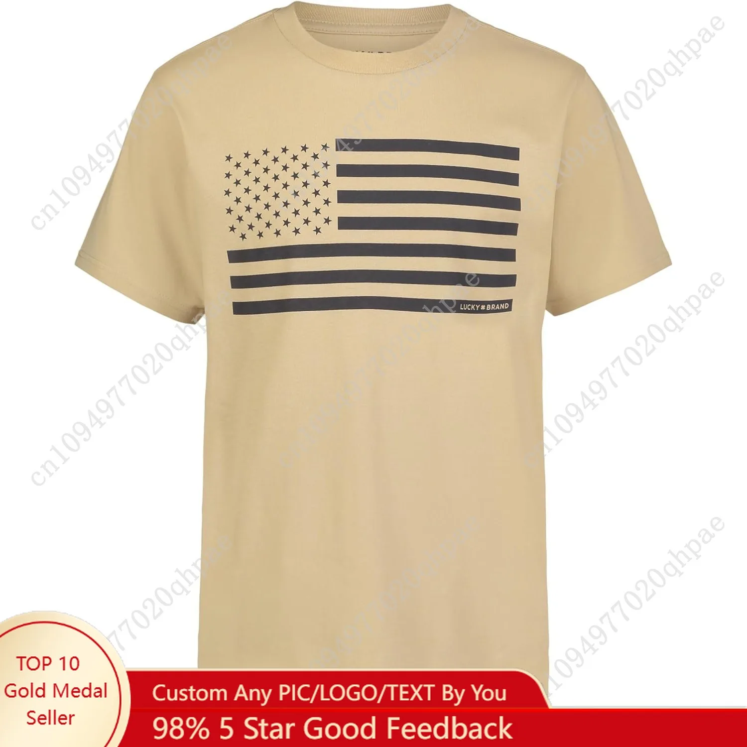 Big Legacy T-shirt met korte mouwen en ronde hals voor jongens van Lucky Brand