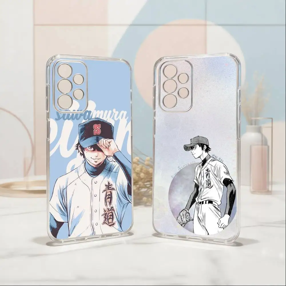 

Ace of Diamond Phone Case Transparent Silicone Soft For Samsung S25,S24,S21,S22,S23,S30,Ultra,S20,Plus,Fe