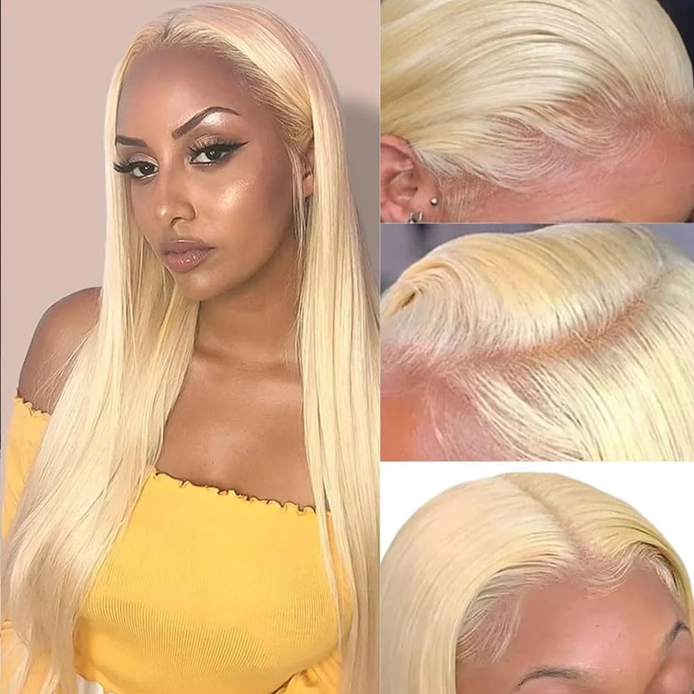 613 HD Lace Frontal Wig 13x6 Bone Straight Human Hair Wigs for Women Choice Human Hair Wigs 100%Human Hair Quality Blonde Wig