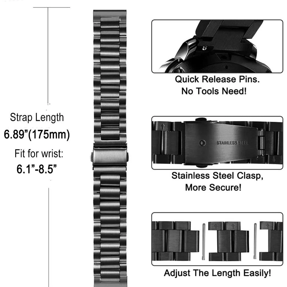 Steel Strap For Huawei Watch GT2E Watchband Bracelet Stainless Stee Band for Huawei GT 2E Metal Wristband Correa Accessories