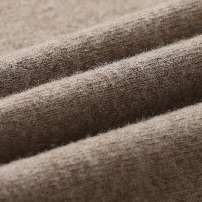 Gaun Rajut Wanita Model Chic Baru 100% Wol Merino Elegan Musim Gugur Musim Dingin Panjang Sedang Kerah V Gaun Tali Spaghetti Wanita Atasan Rajut