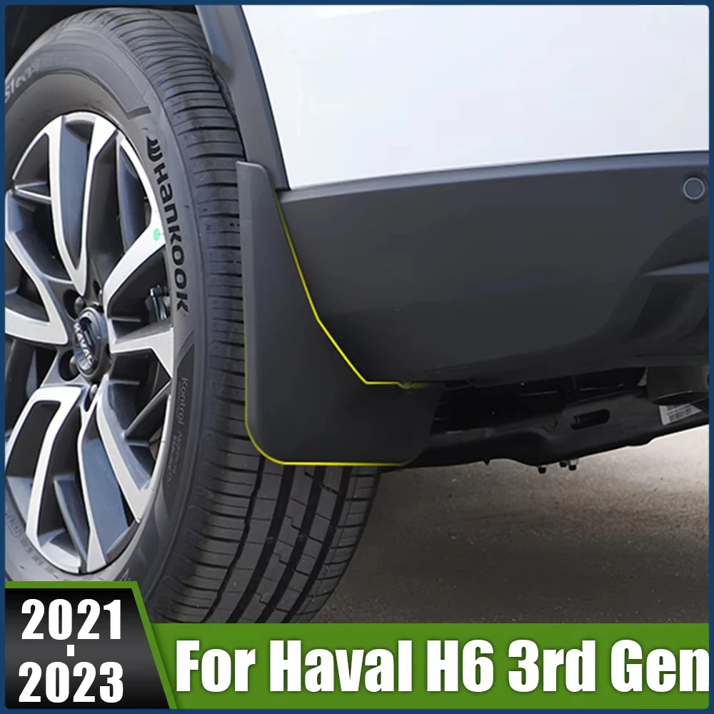 For Haval H6 3rd Gen 2021 2022 2023 GT DHT-PHEV Car Mud Flaps No Drill Mudguards Front Rear Fender Guards Splash Protector Case