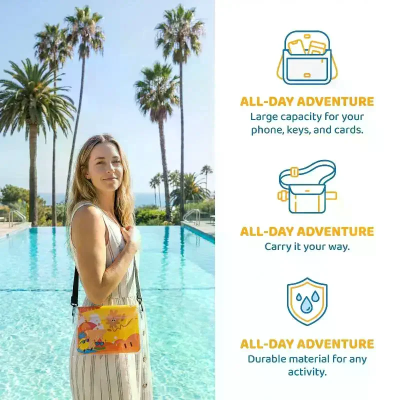 Waterproof Swimming Bag Ski Drift Diving Shoulder Waist Pack Bag Underwater Mobile Phone Bags Case Cover For Beach Boat Sports