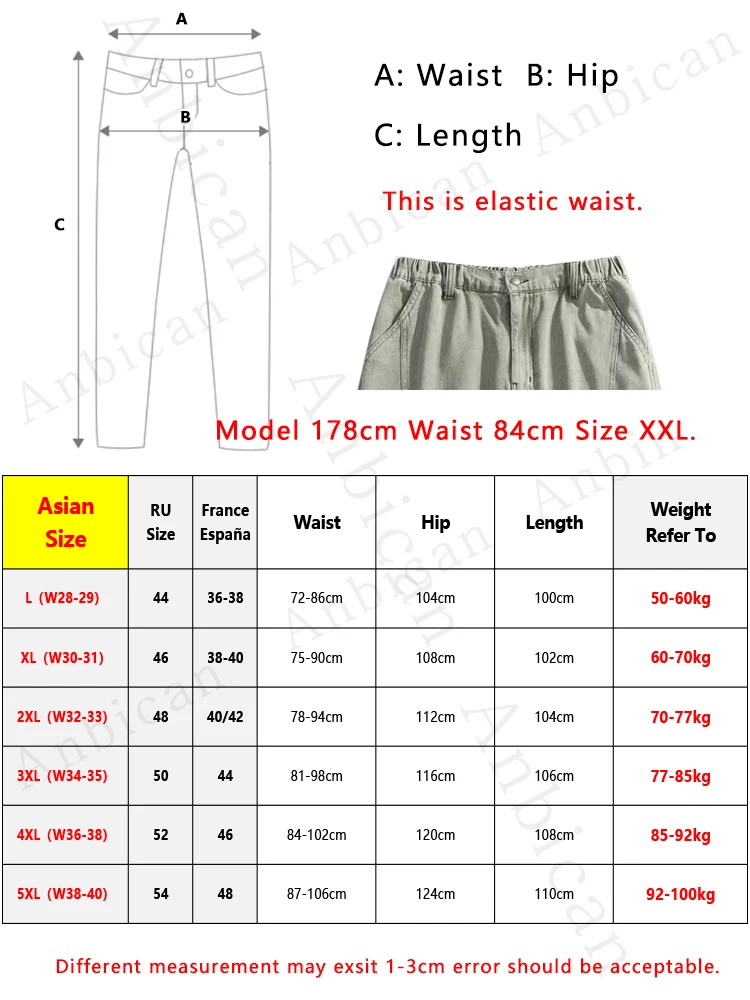 بنطال جينز مستقيم واسع الساق للرجال على الموضة الكورية بخصر مطاطي مغسول من قماش الدنيم جينز فضفاض غير رسمي للشارع #6
