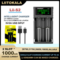 Liitokala Lii-S2 Lii-402 Lii-202 Lii-S8 LiiPD4 1.2V 3.8V 3.7V 3.2V 18650 18350 18500 21700 26650 AA NiMH Lithium Battery Charger