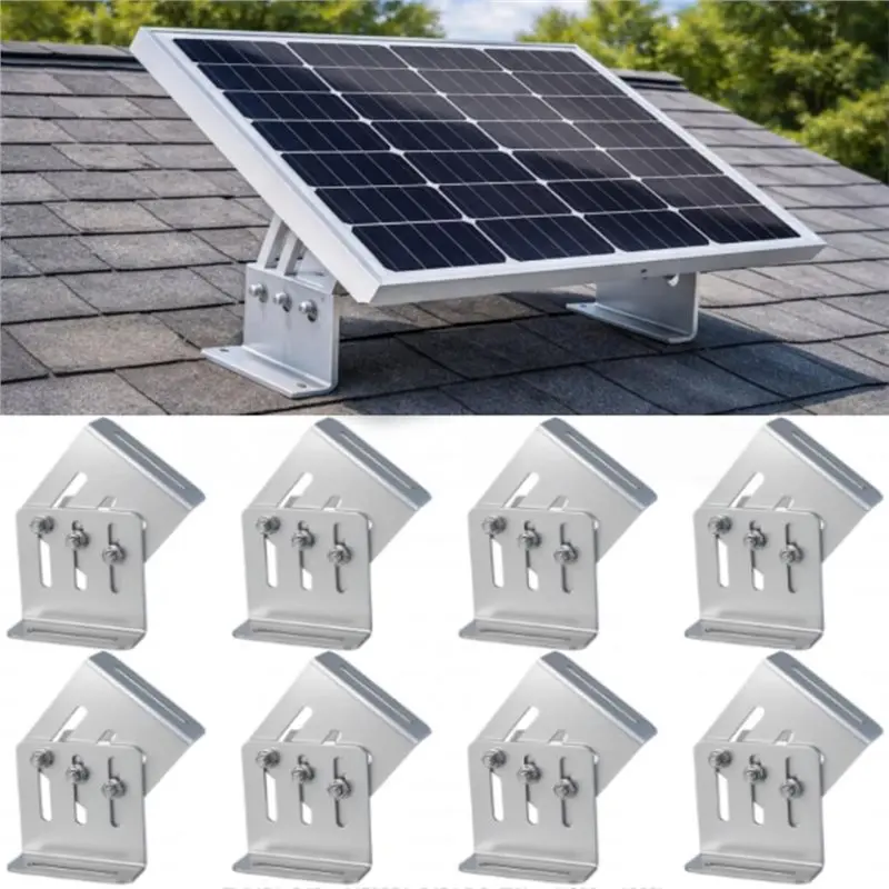 Mount Brackets-Adjustable Angle Rack System For Rv, Roof, Boat Compatible Solar Panel Tilt
