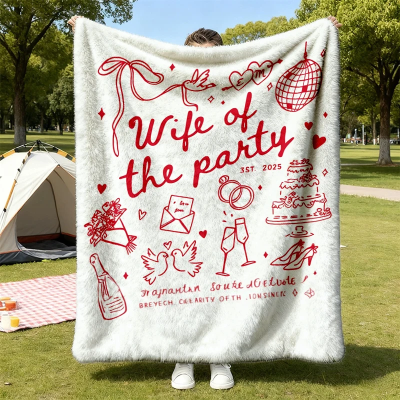Future Mrs Flannel Blanket, Bride to Be Flannel Throw, Bachelorette Party Cozy Blanket
