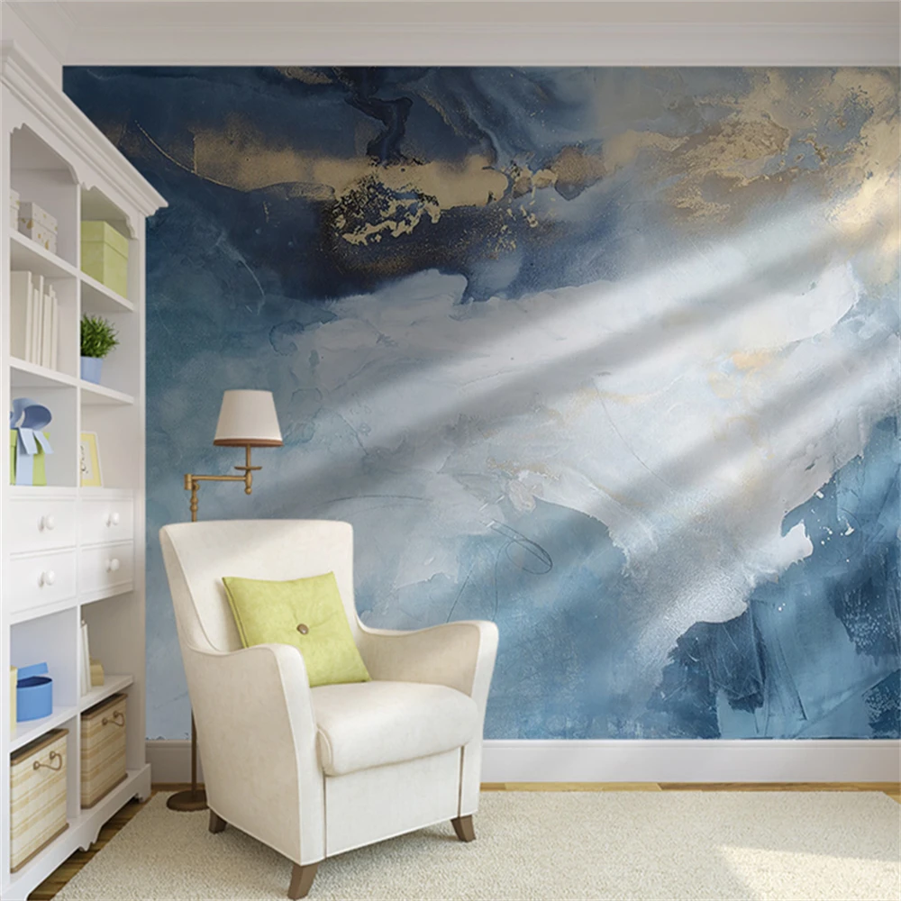 Custom Modern simple wallpaper for living room wall stickers decoration bedroom home improvement Colorful cloud wall decor