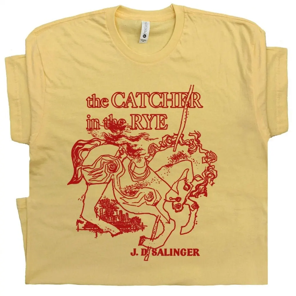 The Catcher in The Rye T Shirt Cool Book Shirt for Ladies Vintage Retro Banned Literary Tshirt Literature Geek Nerd Graphic Tee