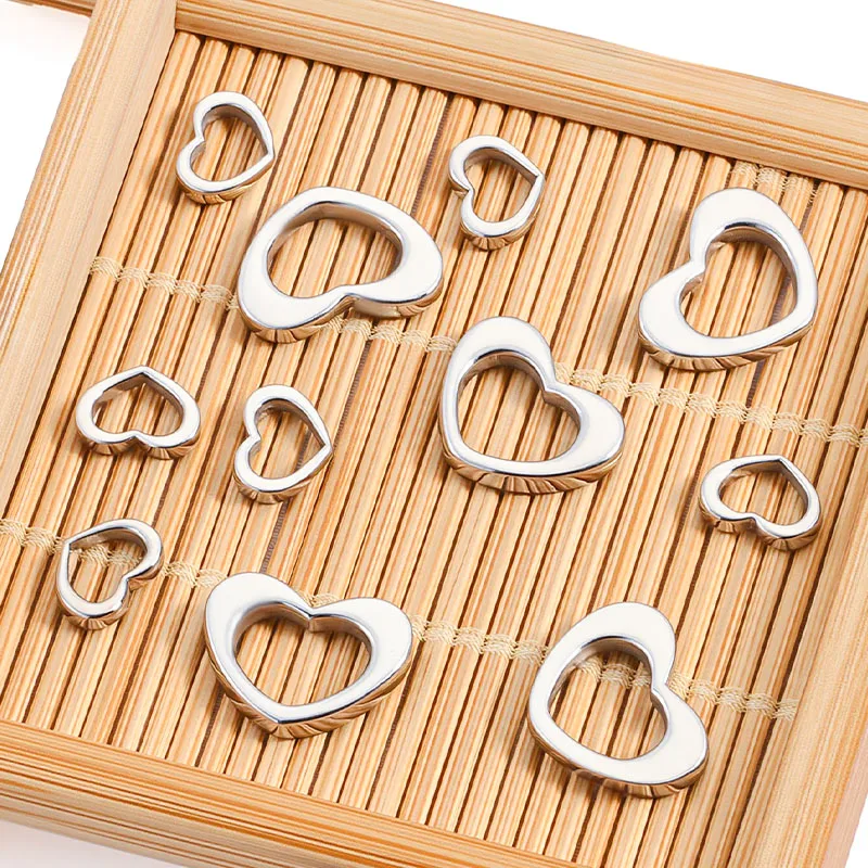 

10Pcs Stainless Steel Pattern Heart Pendant Charm For Jewelry Making Necklace Bracelet Fashion Accessorie Wholesale Findings