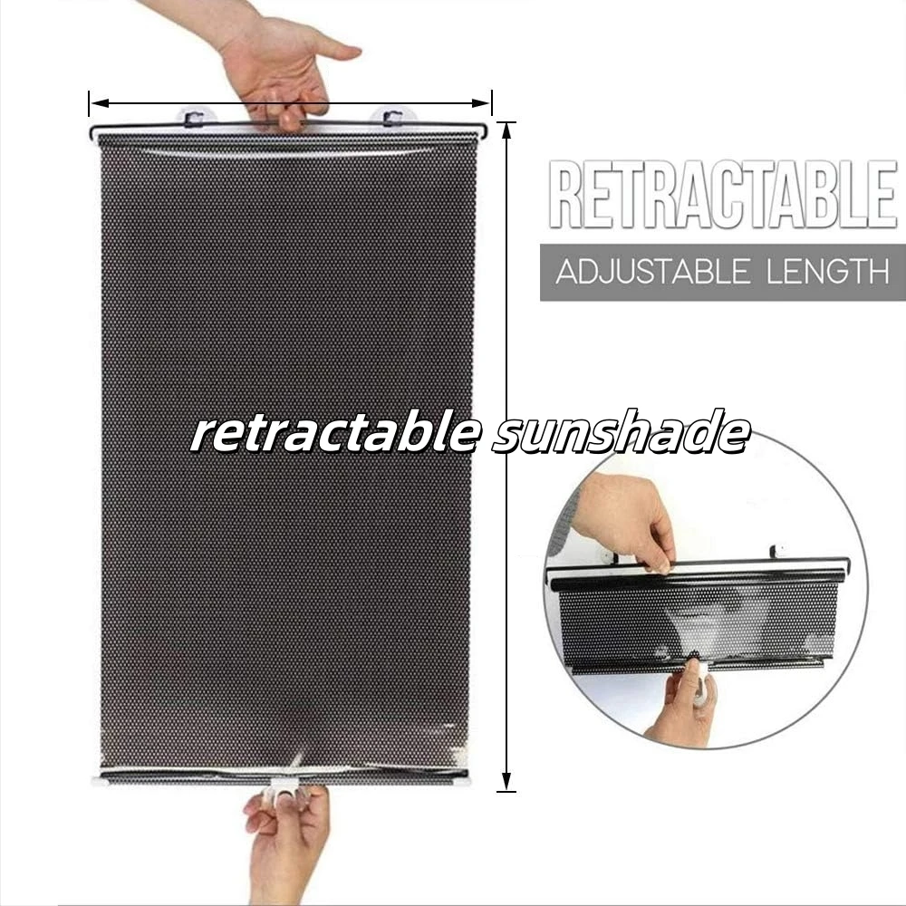 

Retractable Sunshade Roller Curtain Car Bedroom Kitchen Office Window Sun-shading Curtains Nail-free Blackout Curtain Blinds