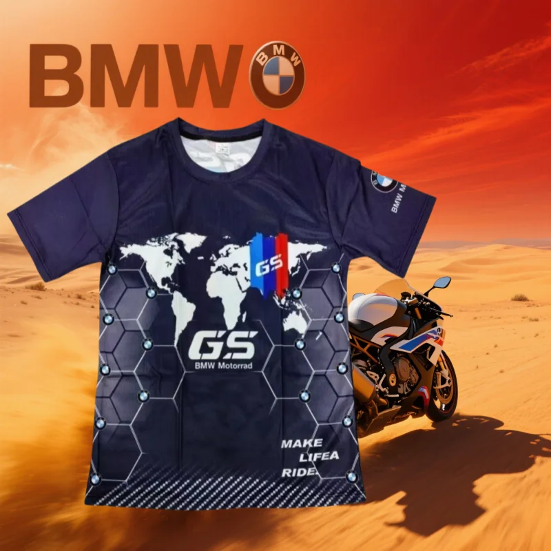 

25 Summer BMW Men's Quick-drying T-shirt Short-sleeved Motorcycle Racing Hot-selling Comfortable Casual Loose Fashion Breathable