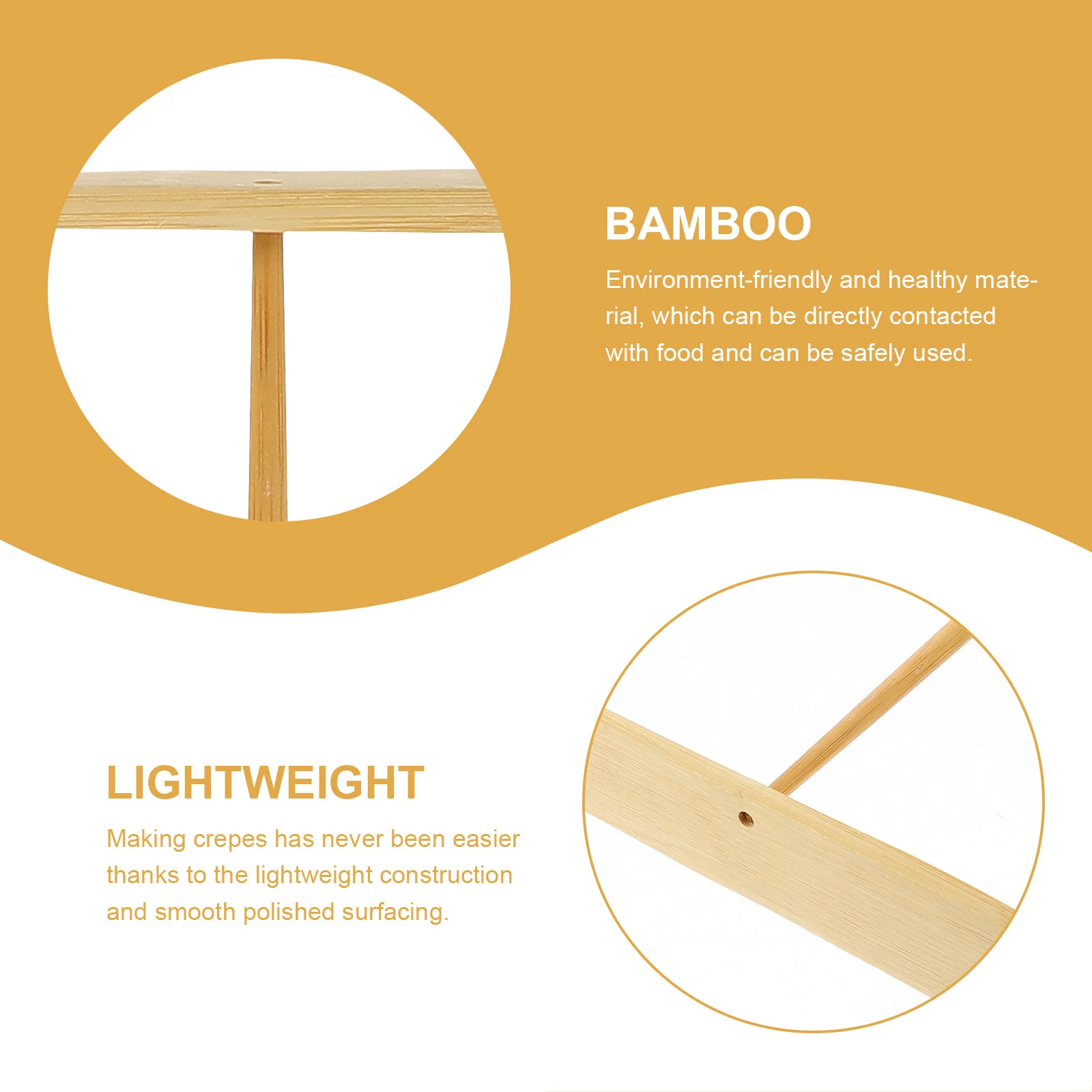 

5Pcs Bamboo Crepe Spreader Spatula Kit Fine Workmanship Heat Insulation Cooking Utensils Bamboo Spatula Kit