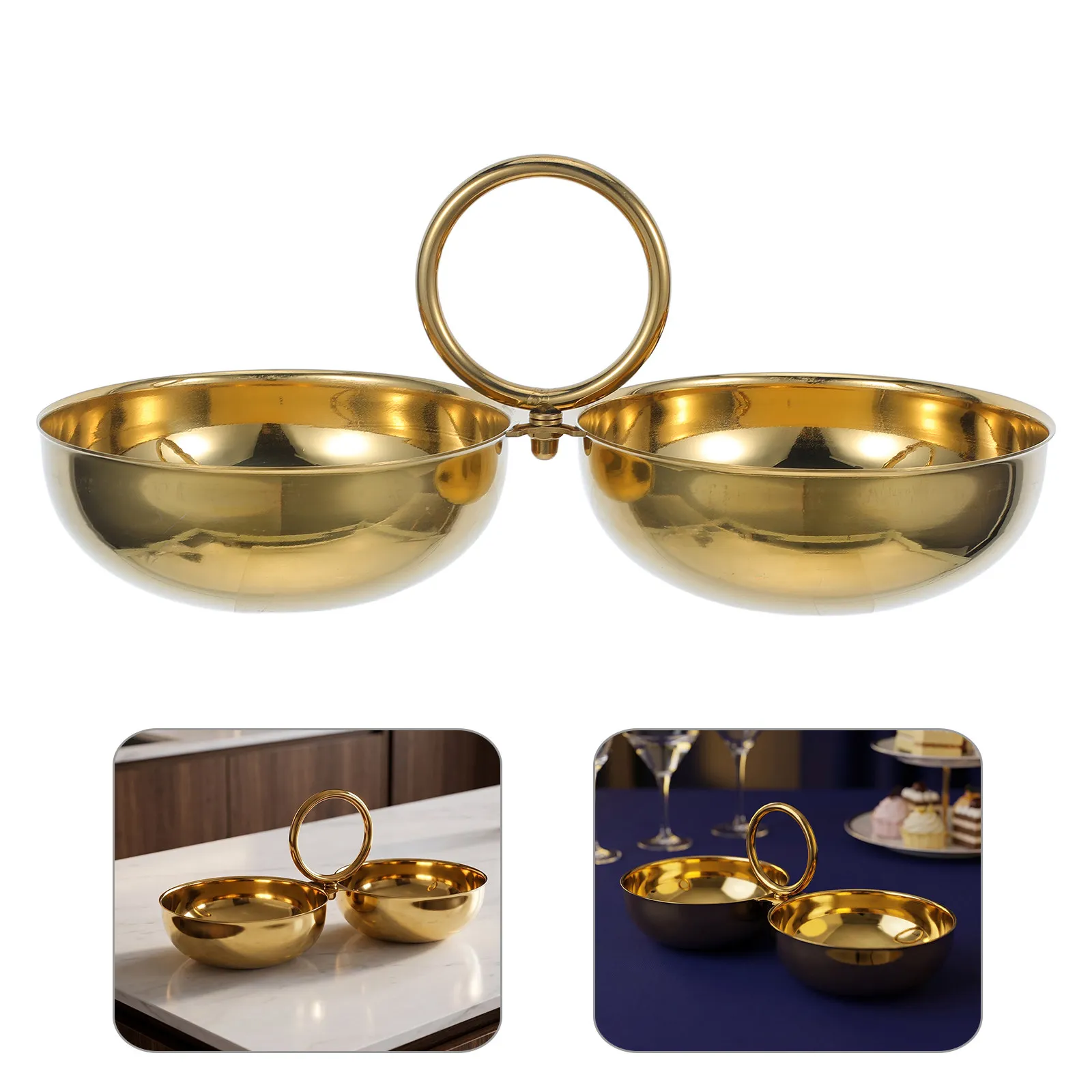 Stainless Steel 2-Piece Serving Bowl Set for BBQ, Hotpot, Dipping Sauce & Snacks – Portable & Dishwasher Safe
