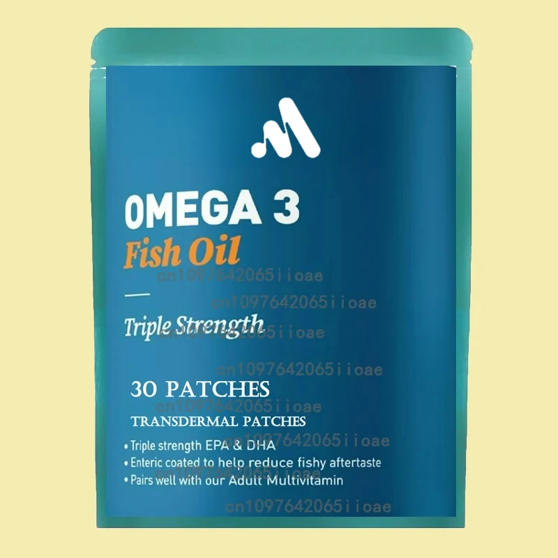 

30 патчей Omega-3 «Рыбьи масло» Трансмические патчи «Сердце», кардиоподдержка, быстросъемная поддержка иммунитета