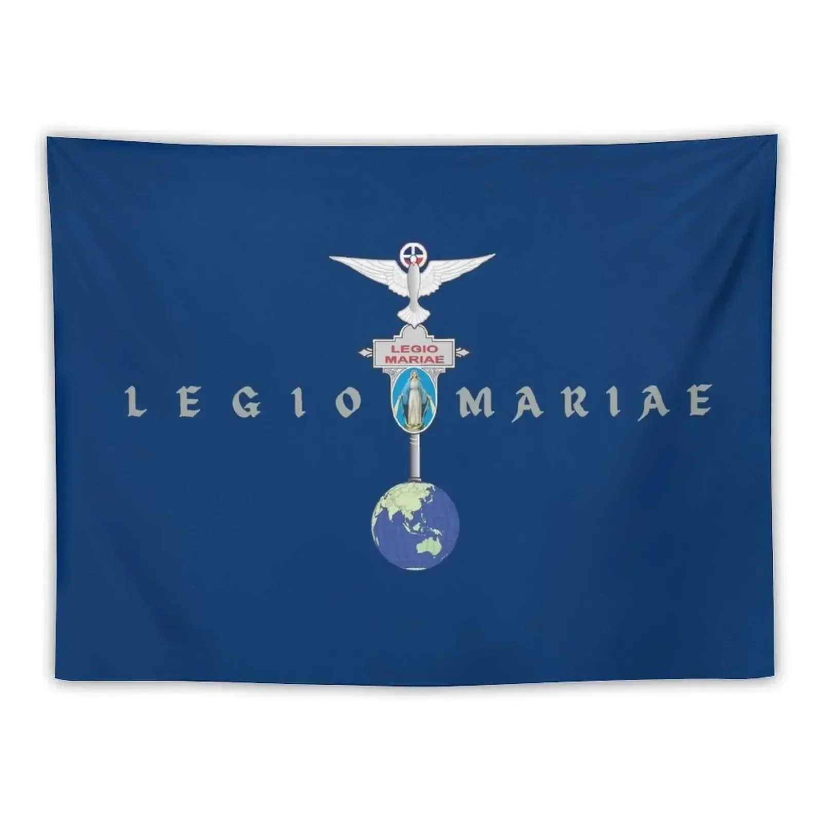 Legion of Mary, Legio Mariae, Marijina Legija Tapestry Japanese Room Decor Custom Room Decorations Aesthetic Tapestry