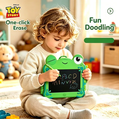 Toy Story 5 Authentic Frog Lilypad LCD Tablet Keychain Erasable Drawing…
