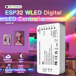 GLEDOPTO-LED Controlador para Strip Lights, DIY, mais de 100 Modo de Iluminação Dinâmico, WS2811, WS2812, SK6812, TM1814, WS2813, WS2815, ESP32, WLED