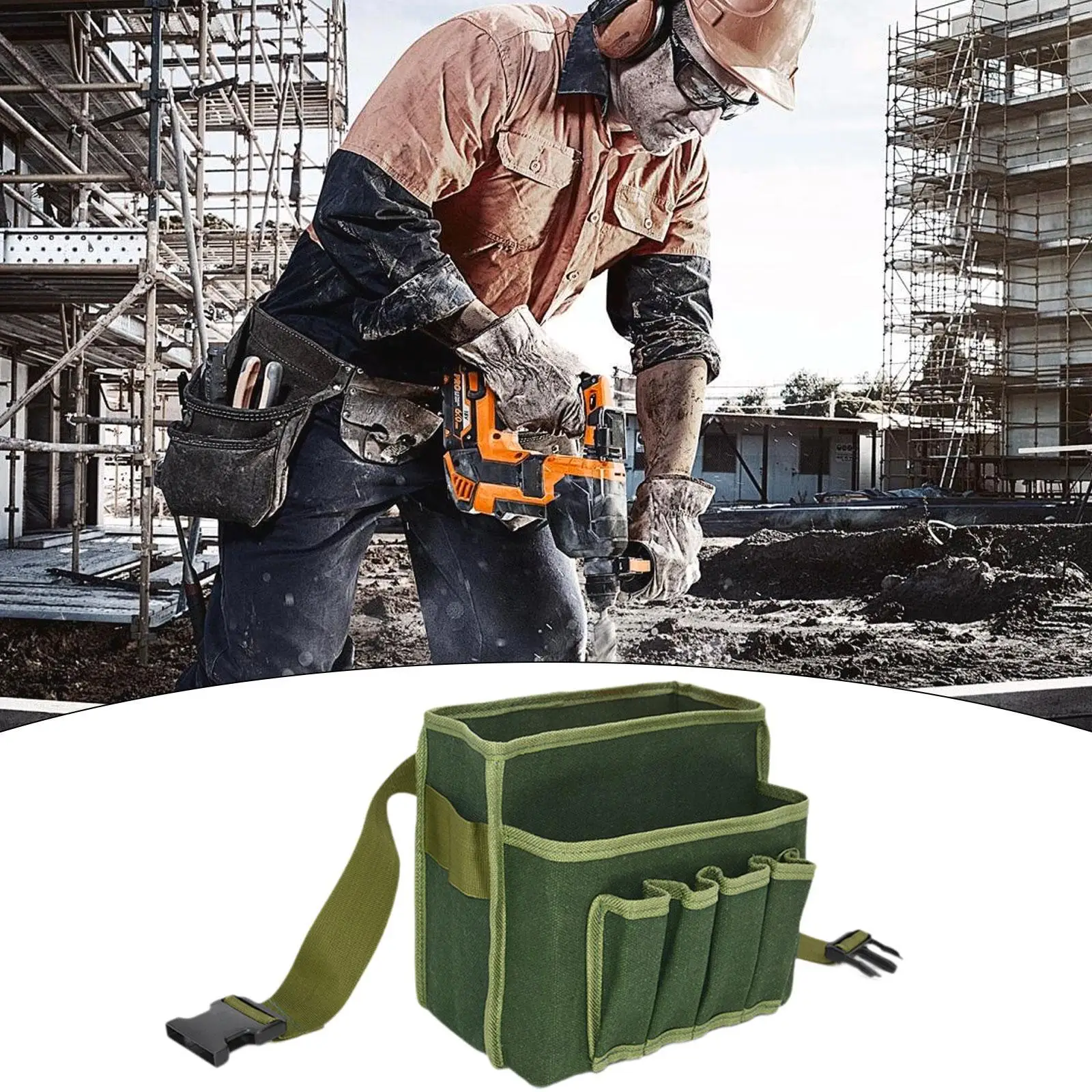 Nail and Tool Pouch Heavy Duty Tool Holder for Handyman Gardening Technician
