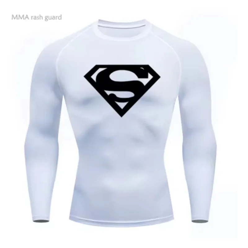 تشغيل تي شيرت الرجال ضغط قميص أسود رياضة قمة رياضية سريعة الجافة تنفس رياضية تجريب كمال الاجسام تي شيرت قصير #3