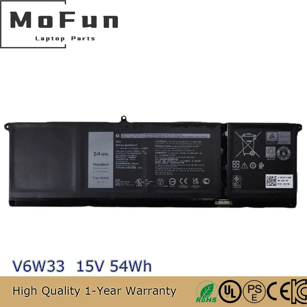 

Оригинальный аккумулятор для ноутбука V6W33 15 В 54 Втч для Dell Inspiron 5515 Vostro 5510 5515 серии 0WV3K8 0VKYJX G91J0
