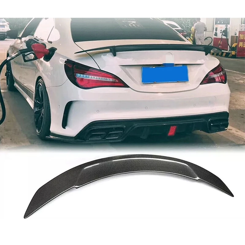 

For Mercedes-Benz CLA W117 CLA180 CLA200 CLA250 CLA260 CLA45 Carbon Fiber Rear Trunk Wing Spoiler RT Style 2014 - UP