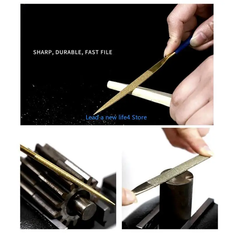 

Y55E 10pcs Diamond Needle File Metal File Set for Precise Grinding and Deburring