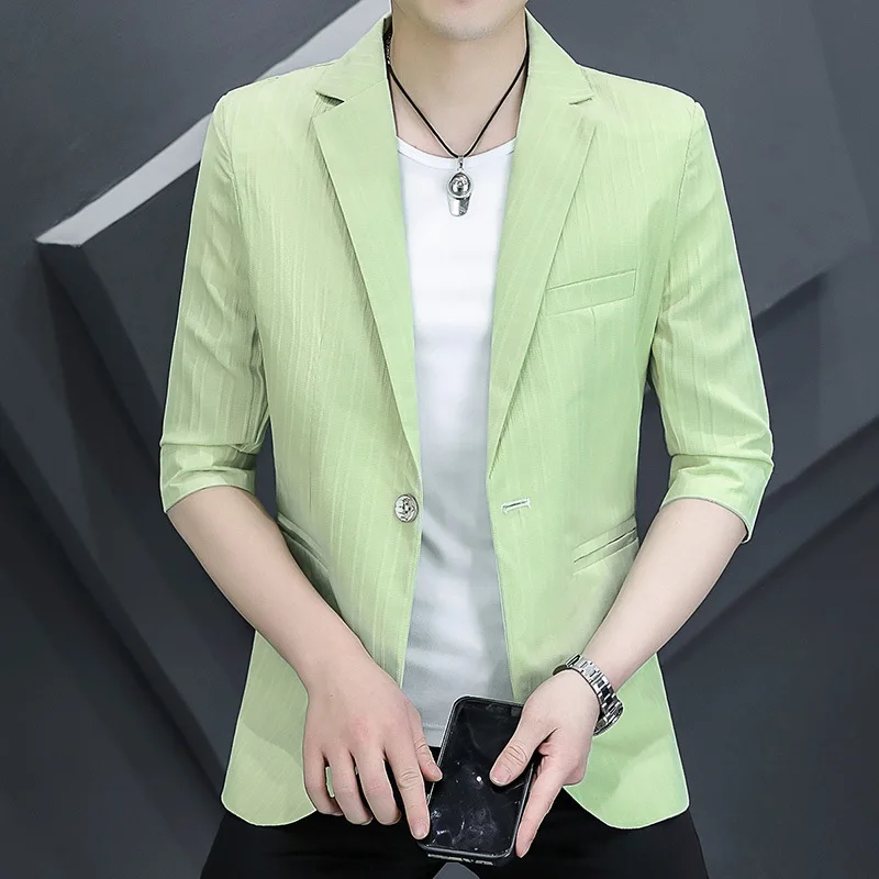 

HOO 2023 New Men's Slim-Fit Handsome Half-Sleeve blazers