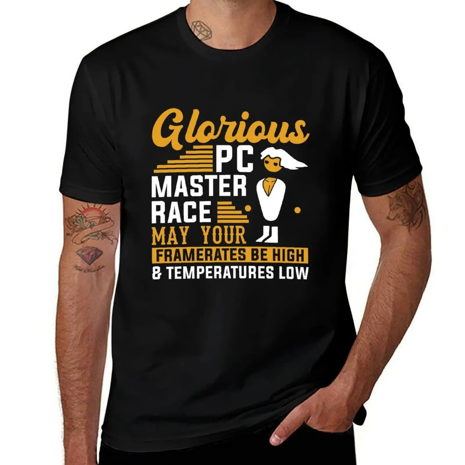 PC Computer Master Race CPU Framerate High Gaming Gift Gamer T-Shirt Plus Size Summer Casual T-Shirt