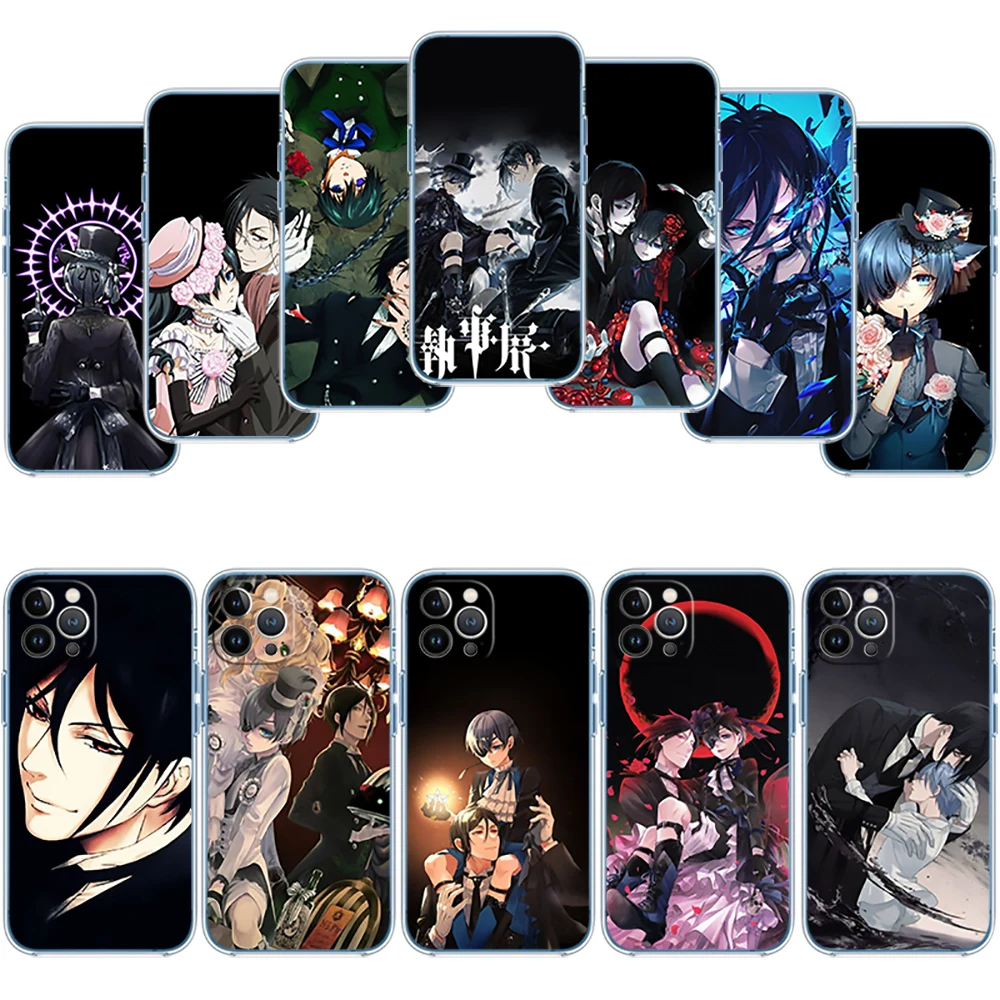 Black Butler Transparent Phone Case for Motorola G40 G04 G05 One Ace Action  Fusion Plus Hyper Macro Vision Zoom view 2
