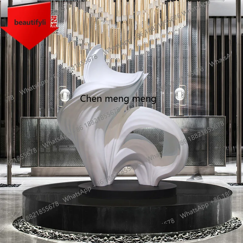 

M07 Modern hotel decoration large floor sculpture lobby creative ornament fiberglass